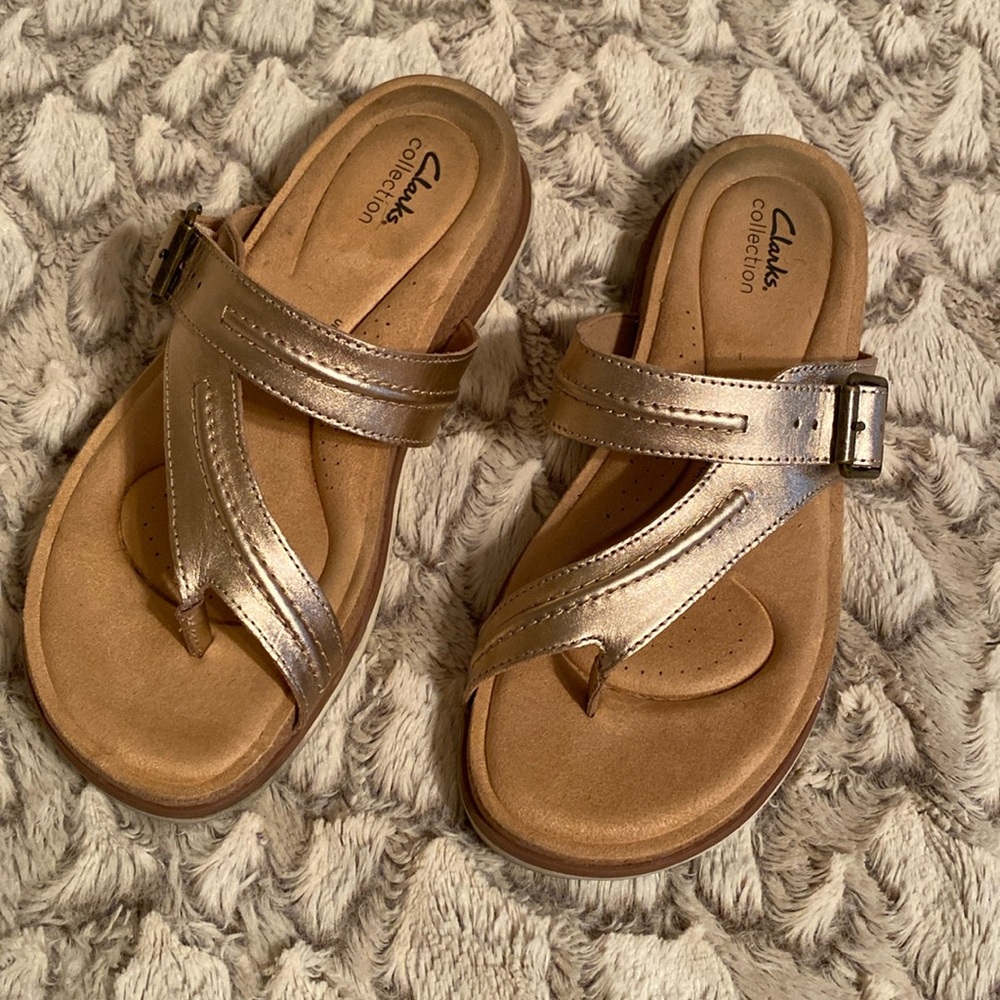 Clarks Ultimate Comfort Collection Dandle, Gold size 11